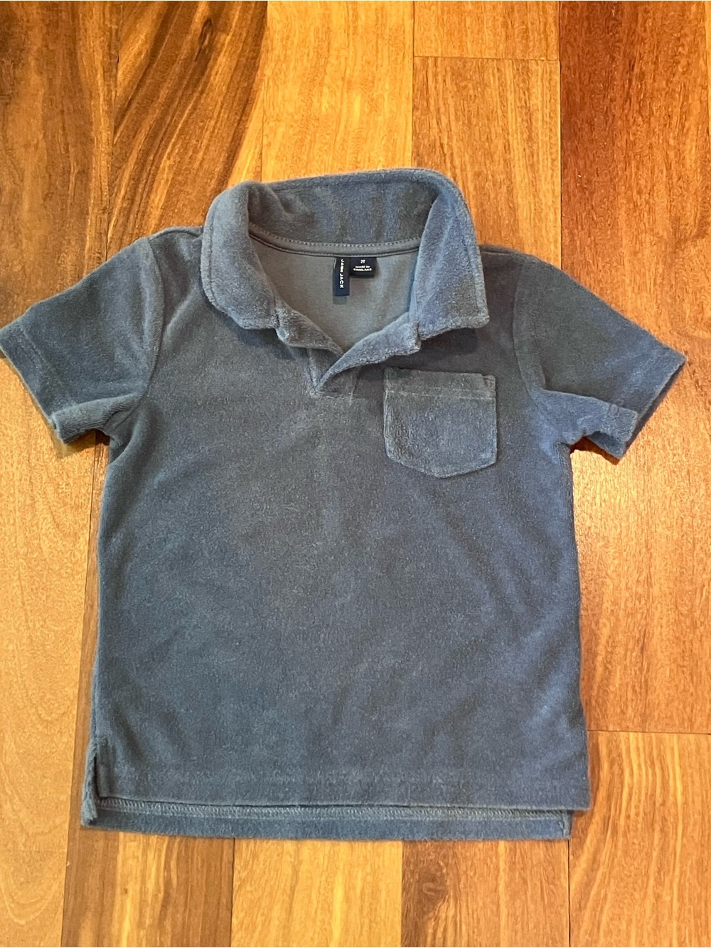 Janie and Jack Short-Sleeve Terry Blue Polo